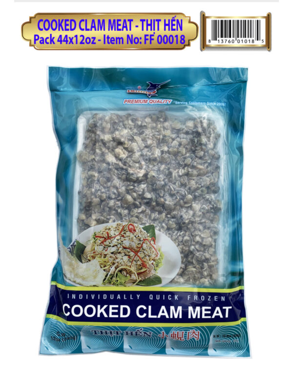 FF 00018 COOKED CLAM MEAT - Thịt hến Pack 44x12oz