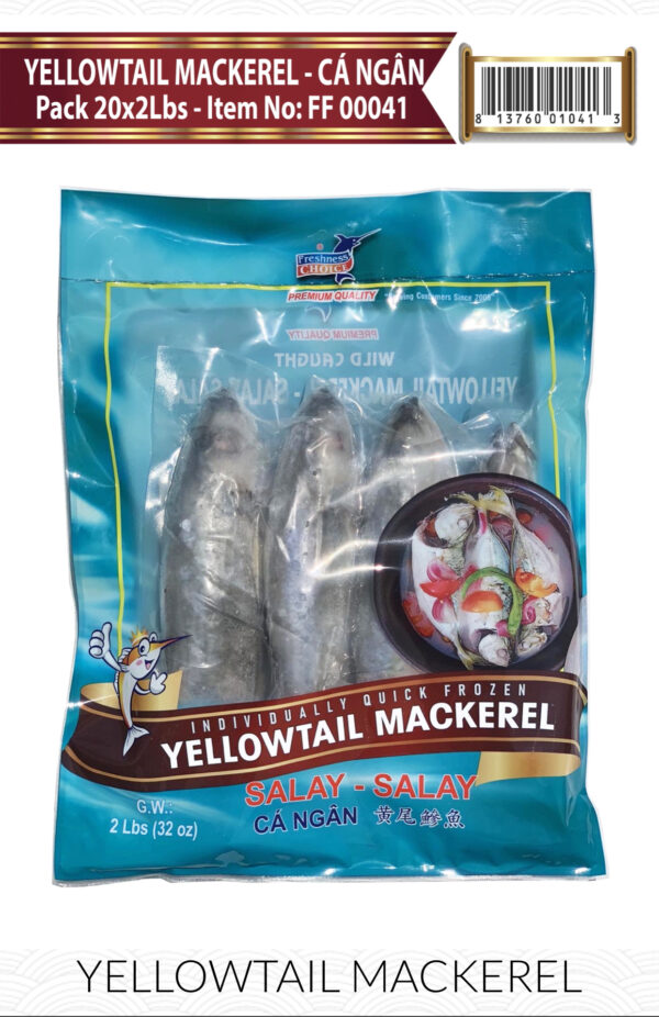 FF 00041 YELLOWTAIL MACKEREL - Cá ngân Pack 20x2Lbs